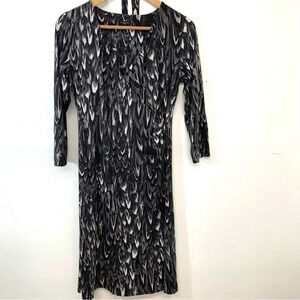 Talbots Dress Small Petite  Jersey Knit Career  Below Knee 3/4 Sleeve‎ Office